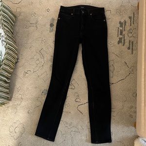 Khaite Kassandra mid rise ankle skinny black jeans size 25